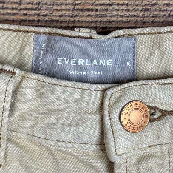 Everlane The Denim Short Tan Sand Size 25 - Picture 4 of 9